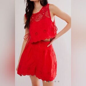 How Sweet Short Set Red Free People